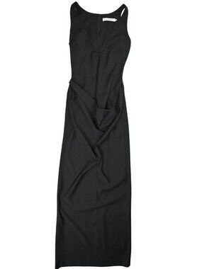 Christopher Esber Arced Column Cowl Dress in Black